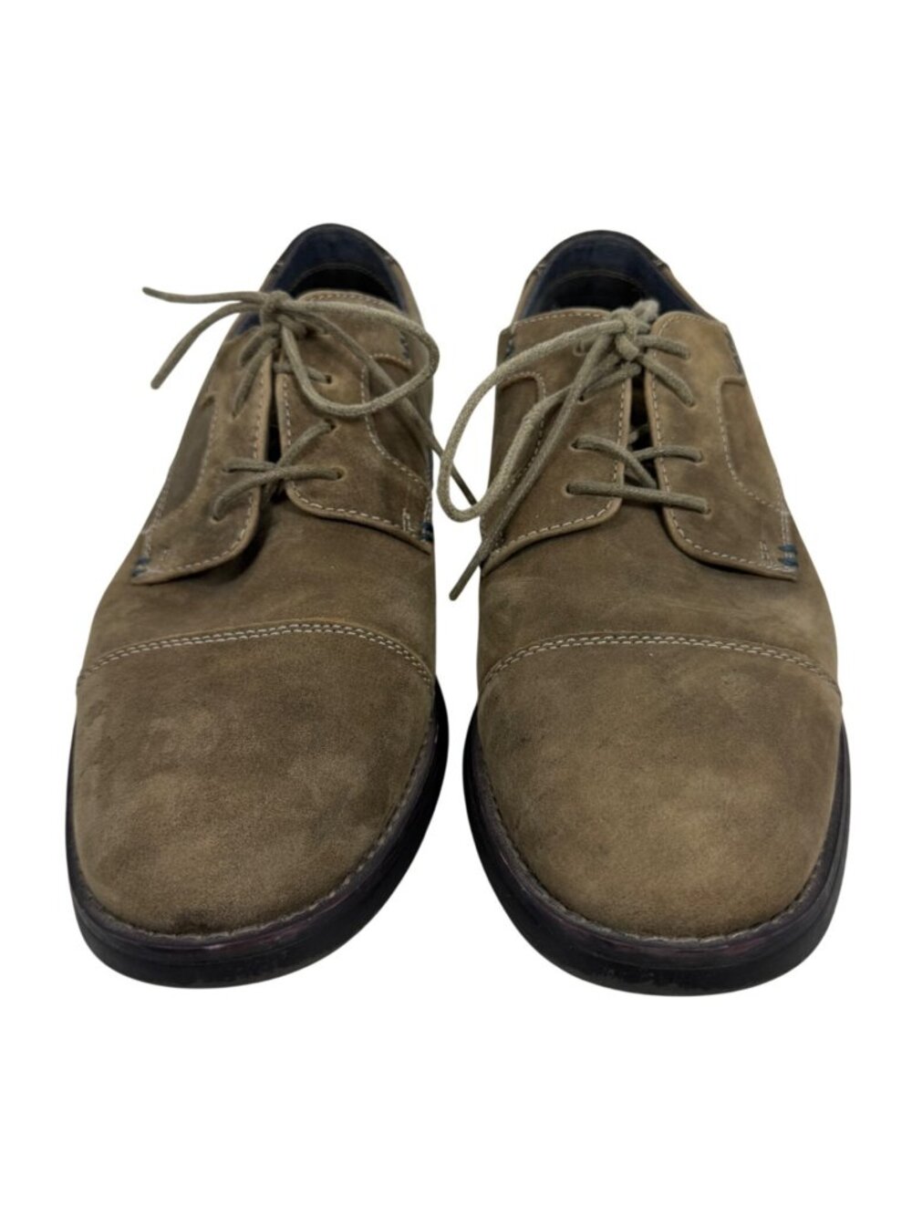 Penguin Cap Linen Mens Size 9 M Brown Leather Cap Toe Dress Shoes